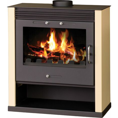 Poêle à Bois RUBIN Blanc Ivoire 13kW