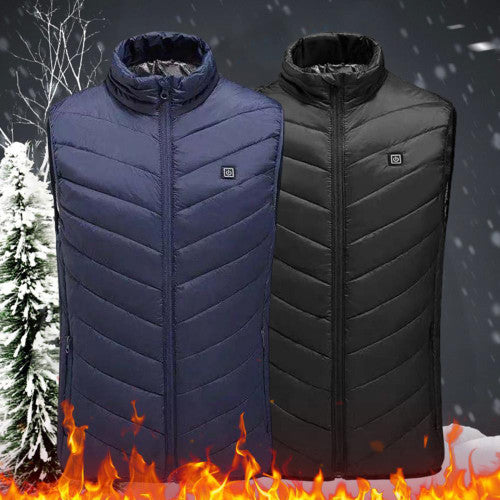 Gilet chauffante électrique USB à 8 zones pour homme et femme - SURENHAP - lavable - 3 températures