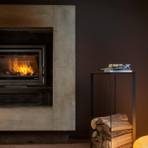 Range-bûches acier noir Arcadia DIXNEUF — Design moderne et robuste