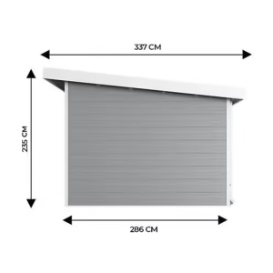 Abri de jardin composite SINTRA 9 m² gris clair – Moderne et résistant