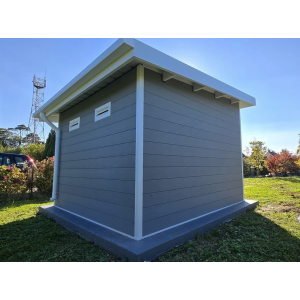 Abri de jardin composite SINTRA 9 m² gris clair – Moderne et résistant