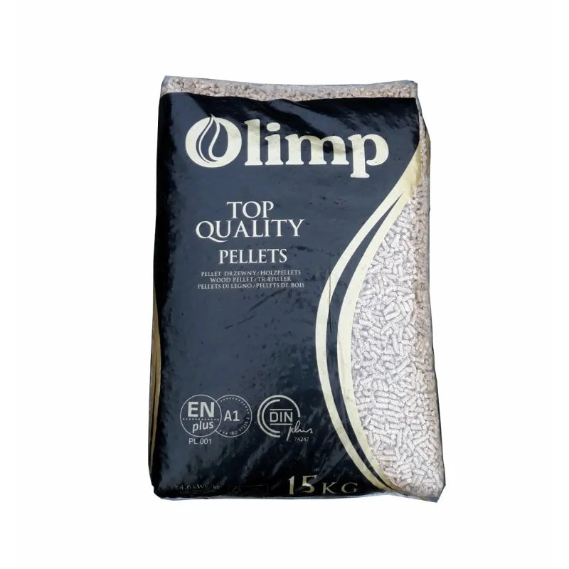 Granulés OLIMP Din+, EN+A1 – Palette de 15 sacs de 15kg