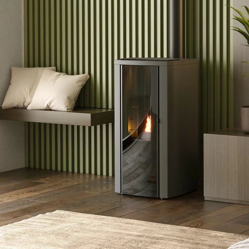 Poêle à granulés étanche (sortie dessus concentrique) Cristallo Silenzio Up – 9,2 Kw